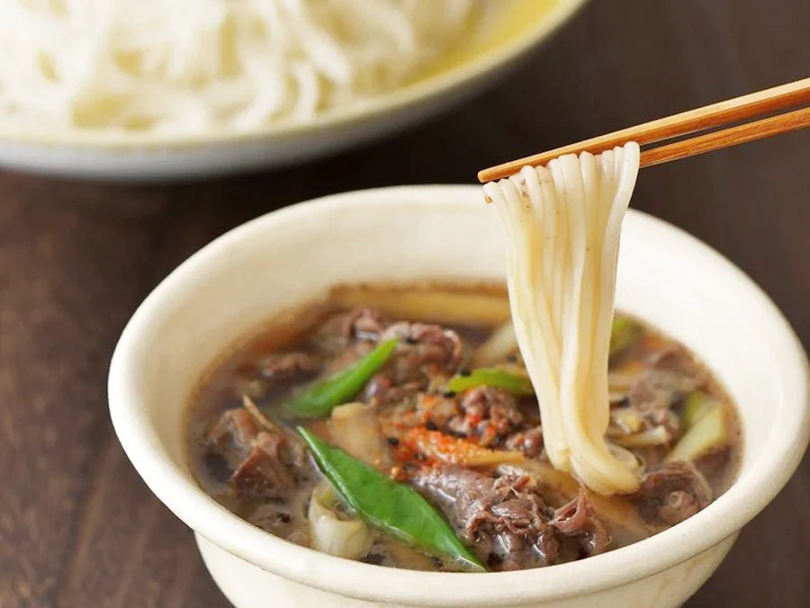 牛ごぼうつけ麺(白石温麺・うーめん)
