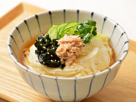 ツナとタマネギのサラダ温麺(うーめん)