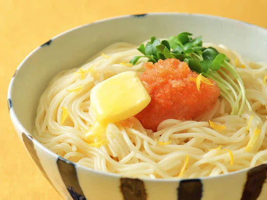 柚子風味のめんたいバター温麺(うーめん)