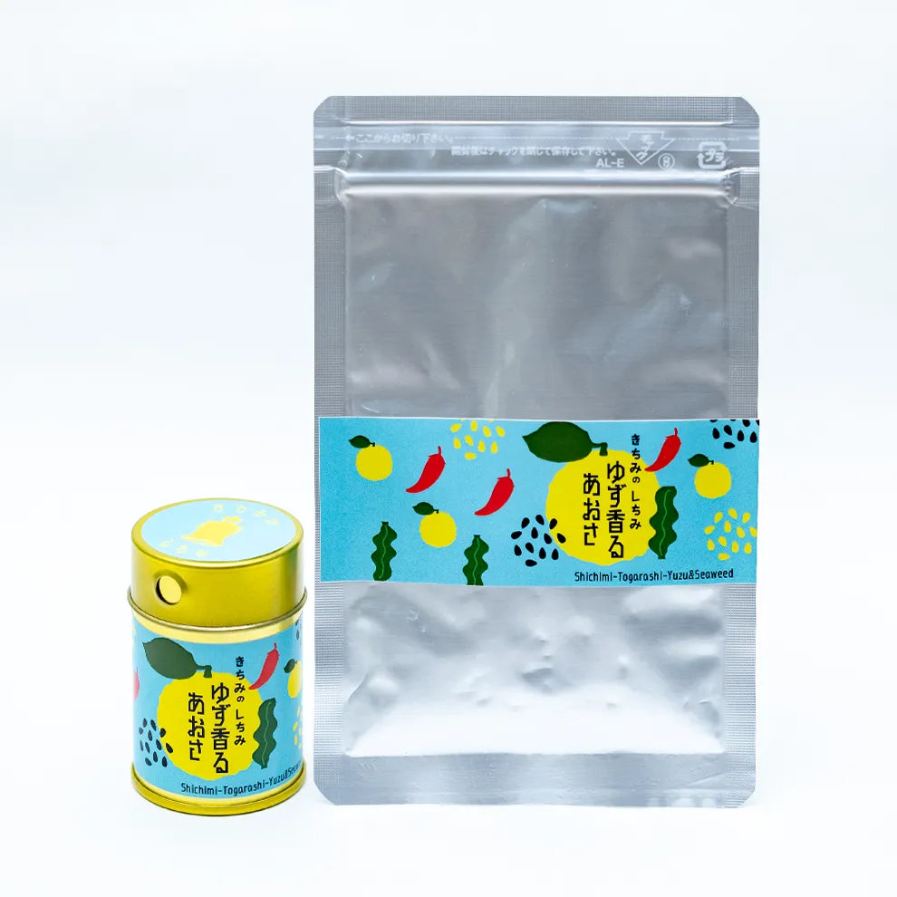 きちみのしちみ ゆず香るあおさ&七味専用缶 商品画像