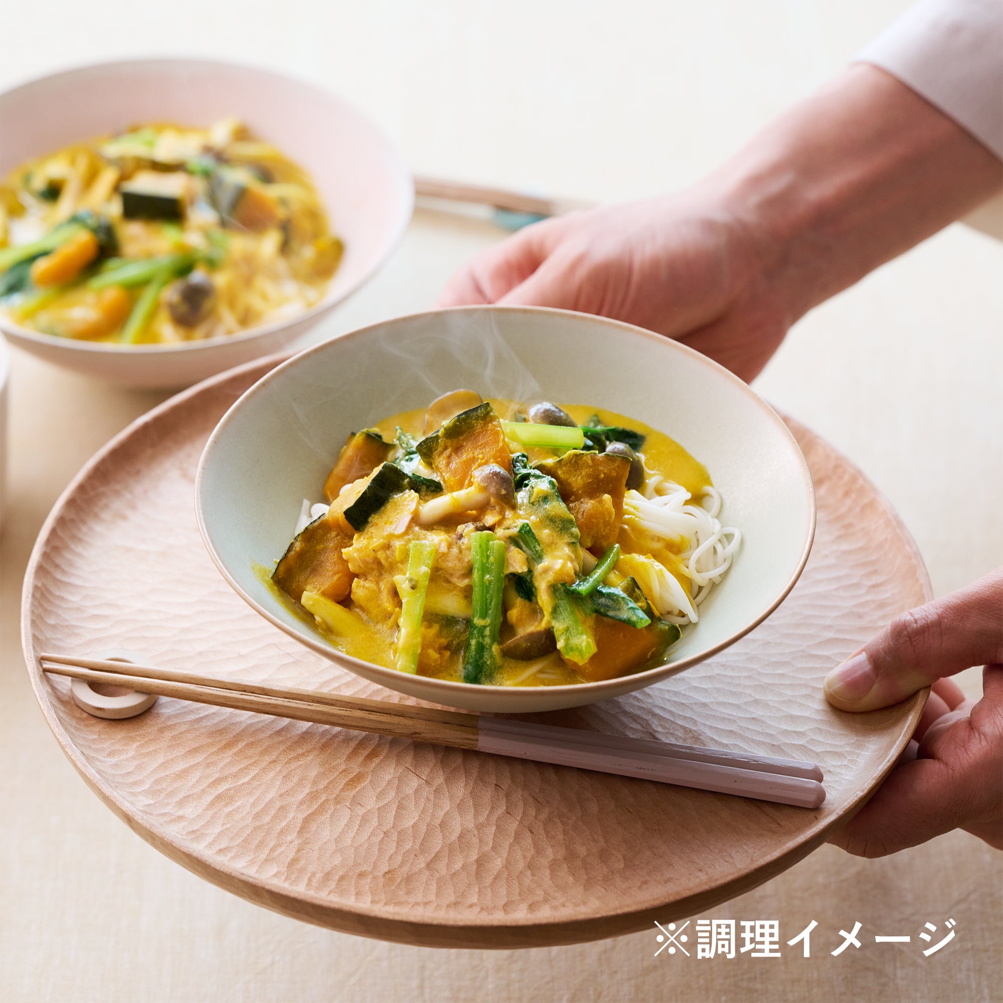 NT-12 (自家製手延温麺12束) 調理イメージ