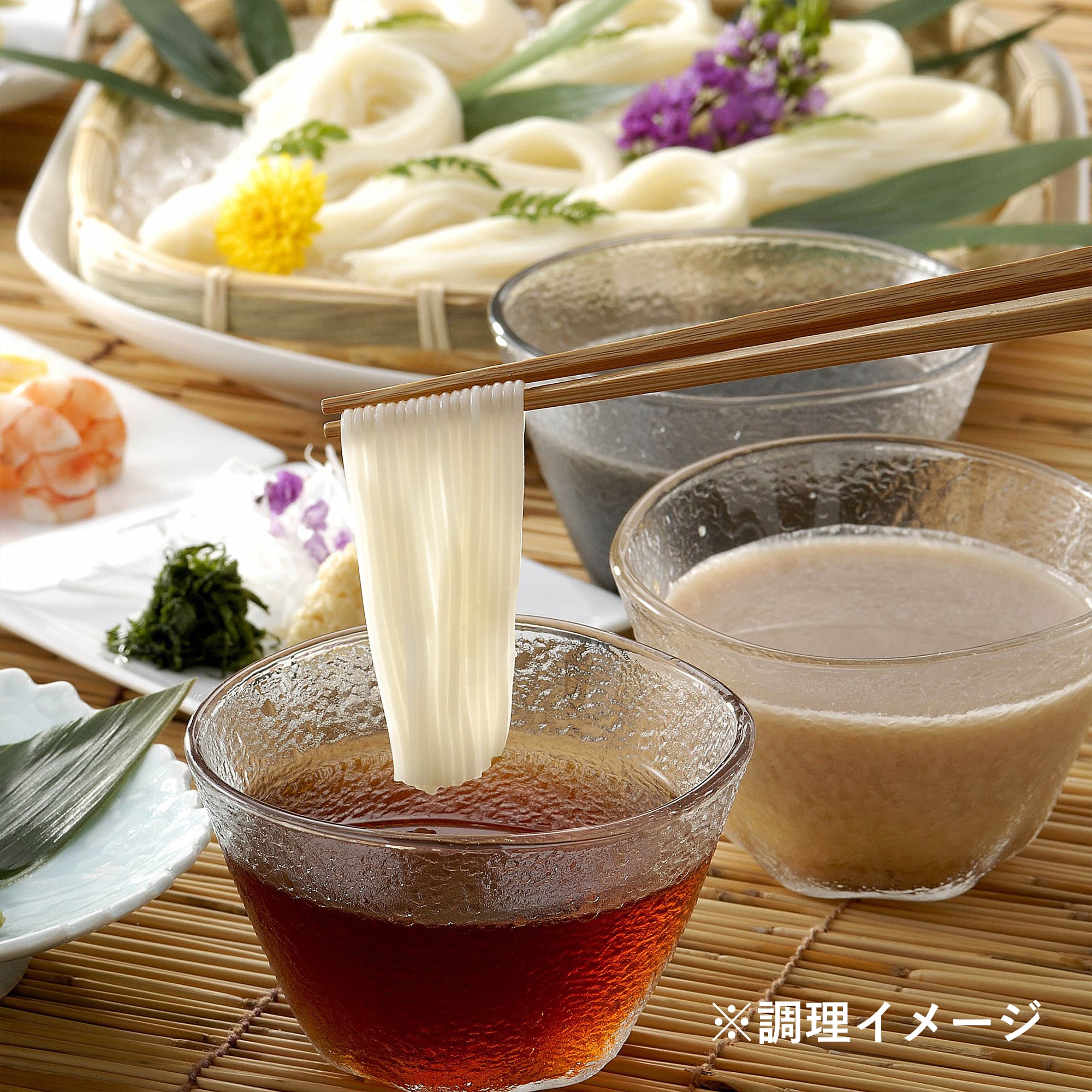 しょうゆたれ付温麺 調理イメージ2