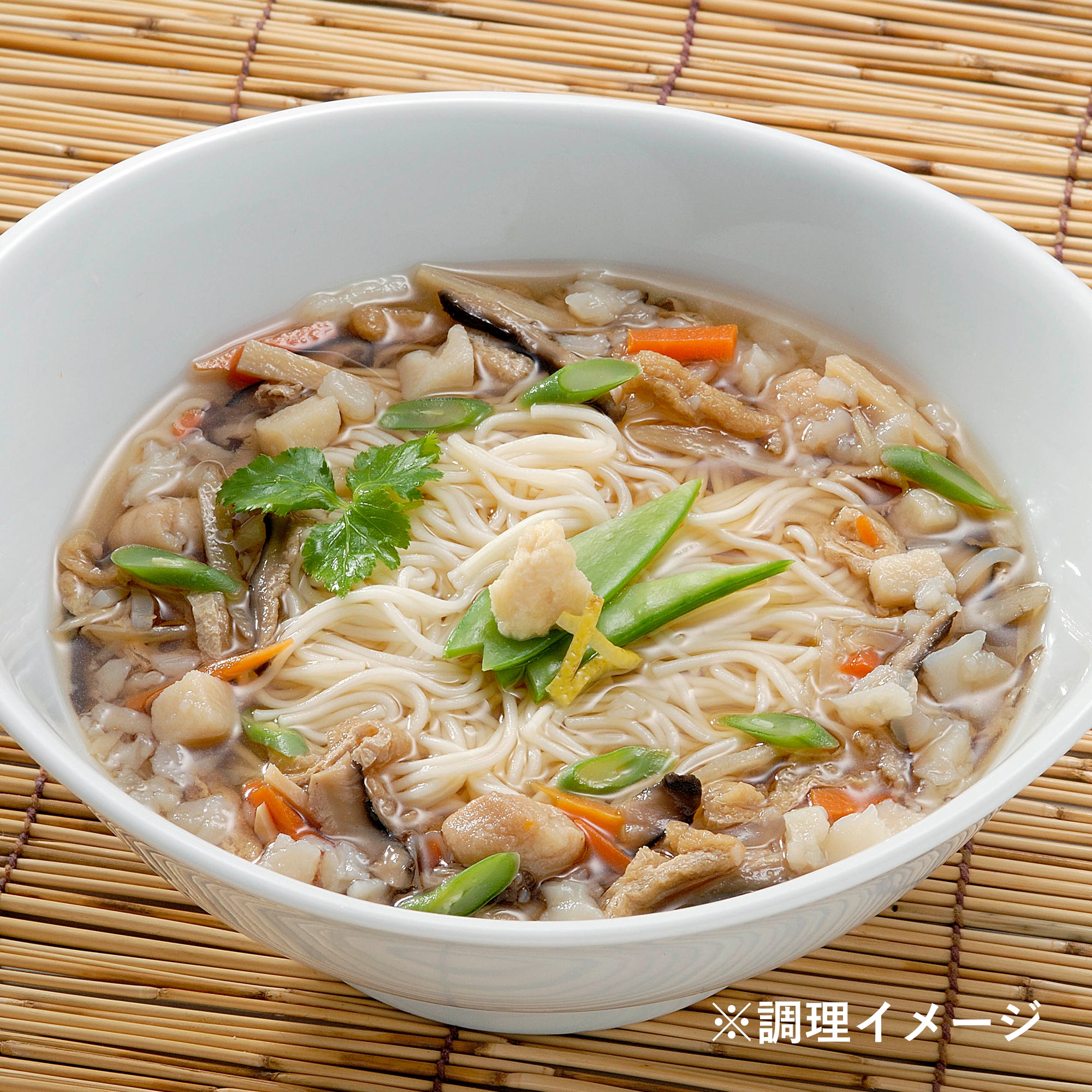 おくずかけ温麺(自家製手延) 調理イメージ2